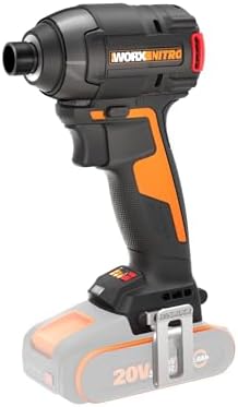 WORX Nitro Akku-Schlagschrauber 20V WX265.9, ohne Akku & Ladegerät | Leistungsstarker Brushless Motor, 3 Geschwindigkeitsstufe & 2 Modi, 200Nm Drehmoment, 3400 U/min, leicht & komp