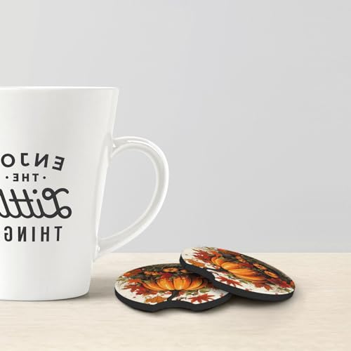 Coasters para portavasos de carro, paquete de 2, diseño hojas de arce miniatura 2