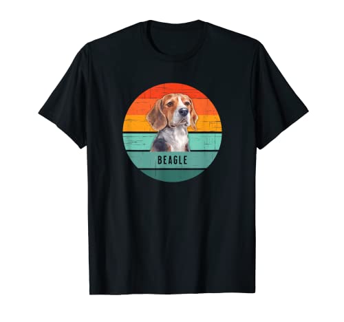 Beagle Retro Vintage Sunset Dog Lover Uomini Donne Bambini Regalo Maglietta