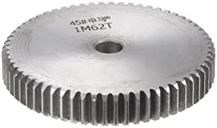 HARFINGTON Straight Spur Gear 8mm Bore 62T Mod 1 45# Hardened Steel Motor Gear Spur Diff Differential Motor Gear RC Car Replacement Parts