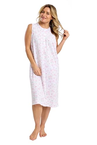 Marlon Nuisette longue en jersey Louise pour femme, Spring Garden Rose, 48