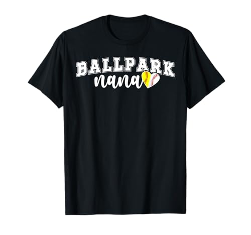 Ballpark Nana Grandma Softball Baseball Nana Of Ballers T-Shirt