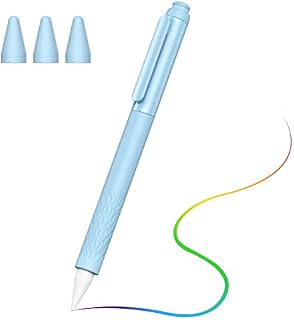 MoKo Silicone Pencil Sleeve for Apple Pencil 2nd Generation, Support Magnetically Attach Wirelessly Charge, Lightweight Anti-Slip Grip Pencil Holder with Clip and 3 Nips, Dark Gray
