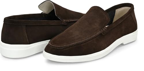 Image of Men Classic Suede Leather Loafers - Cushioned Comfort, Durable Sole & Everyday Luxury
