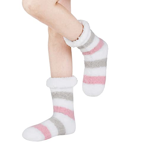 Image of Chassic Sherpa Lined Slipper Socks for Women, Non-Slip Cozy Winter House Socks, Soft Fuzzy Socks, Gifts for Women & Ladies Stocking Stuffers