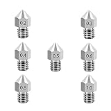 Stainless Steel 3D Printer extruder nozzles Suitable for a Variety of Models 7PCS Easy to Replace Th
