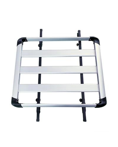 baca coche Portaequipajes Aleación Aluminio 160x100cm Una Sola Capa Para Techo Coche Cesta Carga Aleación Para SUV Caja Carga Portaequipajes Universal Para Techo barras techo coche(Silver 110x90cm)