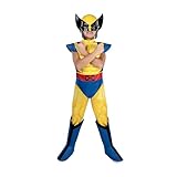 MARVEL Wolverine Official Youth Halloween Costume - Premium Quality Padded Jumpsuit with Plastic Mask Medium