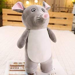 ZYYJG Creative simulation pillowGiant animal cartoon foot stand sleeping night leg pillow Squishy mouse pig elephant Frog dog adult children 50/70 / 110cm 50cm Gray mouse