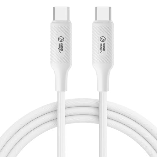 Image of Case-Magic USB-C to USB-C Cable| 60W PD Fast Charging Cord, 480Mbps Data Transfer, Durable PVC| Type-C Charging Cable for MacBook, iPad Pro, Samsung S25/S24/Ultra, Xiaomi, OnePlus, Android Phones (1M)