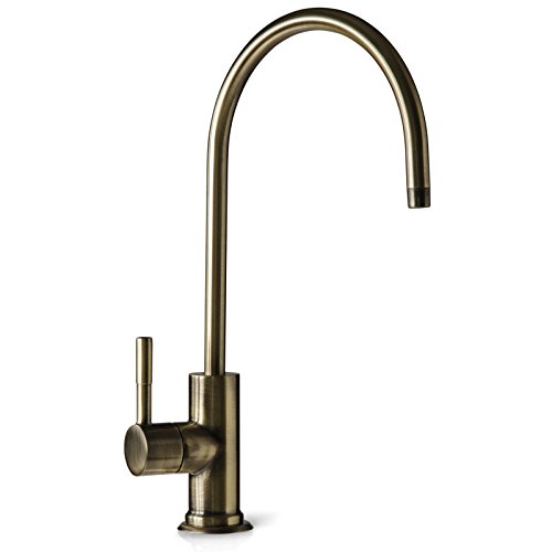 Ispring Ga1-Ab Heavy Duty Contemporary Style High Spout Kitchen Bar Sink Non-Air Gap Drinking Water Faucet In Antique Brass #TOP3