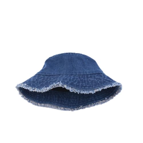 Chapeau cloche pliable en denim délavé KIAZHAO pour homme et femme