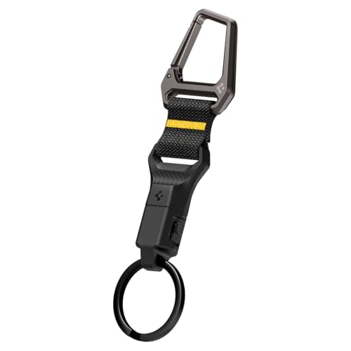 Spigen Life Magnetic Keychain Key Holder Quick Release Magnetic System and Secure Lock System Detachable Magnetic Keychain Carabiner Key Ring Clip Car Keychain Clip for Men Women