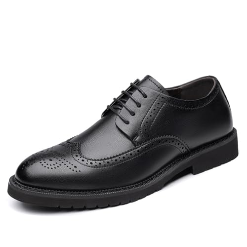 YZABEL Lace-Up Shoes for Men Business Casual Formal Shoes Office Work Low Top Dress Shoes Casual Tuxedo Leather Shoes