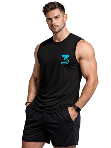Image of 3Colours RGB Fitness Designer Gym Stringer Vest, Gym Vest, Racer Y Back, Sports Tank Tops, Sando for Men C Cut-3 Logo