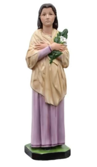 ArteSacraCaravaggio Statua di Santa Maria Goretti, cm 40 (15,74 inches) in resina decorata a mano di produzione artigianale italiana