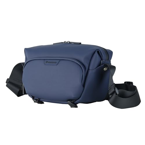 Image of Vanguard VEO Lite S4L Camera & Everyday Shoulder Bag (Navy) - Fits Mirrorless Camera + 1-2 Lenses, 8.3 inch Tablet Sleeve, Removable Dividers, Easy-Clean Water-Resistant Design
