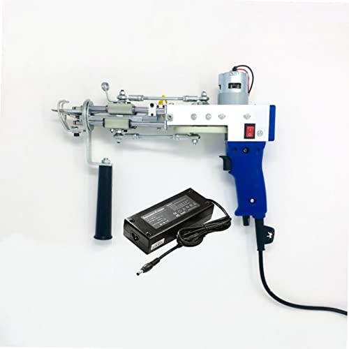 Image of Electric Carpet Tufting Gun, Cut Pile Carpet Weaving Machine, Flocking Machine, Hand-Held Industrial Tufting Gun Rug Making Tools, Adjustable Carpet Height (Loop Pile)