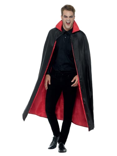 Smiffys Cape de vampire réversible, Noir et rouge, 127 cm Halloween