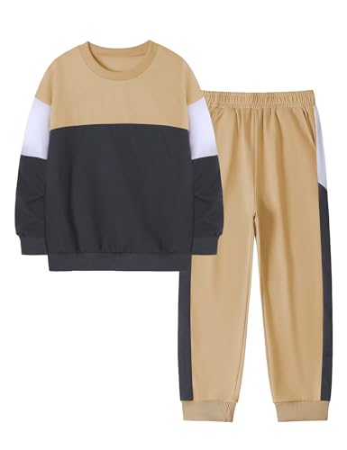 Toddler Boy Clothes Long Sleeve Color Block Sweatshirts Tops Pants Sets Kids Boys Fall Winter 2 Pieces Outfits 2-7 Years