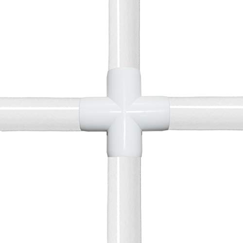 12Pack 3/4Inch Cross PVC Fittings, 4-Way Cross Elbow Pipe Fitting for Building Heavy Duty Furniture, Schedule 40 4 Way Tee, Furniture Socket Fittin for DIY Shelf Garden Greenhouse Connection Tent