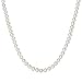 Produktbild Valero Pearls Damen-Kette Hochwertige Süßwasser-Zuchtperlen in ca. 7 mm Oval weiß 925 Sterling Silber in verschiedenen Länge - Perlenkette Halskette mit echten Perlen weiss 60201622
