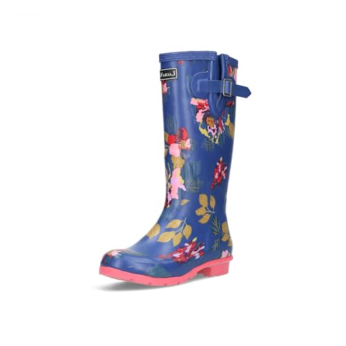 Laura Vita Botas para Mujer Floral, Talla:37 EU, Color:Azul