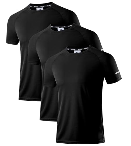 Image of Men's Quick-Dry Sportswear T-Shirts,4 /6 Pack Breathable Moisture Wicking Gym Tops for Training & Workout,Short Sleeve Tees