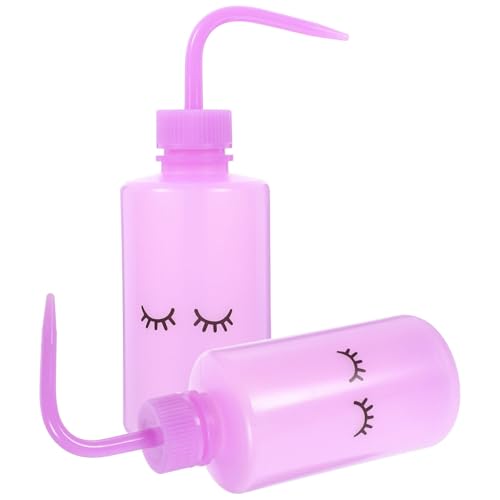 Healeved 2 Uds Botella Agua Rellenable Botellas De Lavado De Pestañas Botella Exprimidora Botella De Agua Exprimidor Botella De Lavado De Pestañas Botella De Lavado Exprimible (250Ml)
