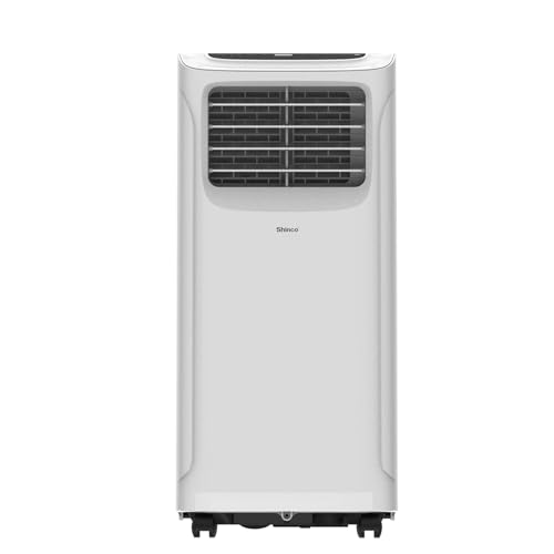 Shinco aire acondicionado móvil, 7000BTU 2,05kW, refrigeración, ventilación y deshumidificación, tamaño de la habitación hasta 54 m³ (18 m²), aire acondicionado móvil con manguera de escape de aire