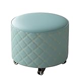 Photo Gallery yckegew piccola panca su ruote panca rivestita in pelle seduta imbottita rotonda mobile per soggiorno e camera da letto, poggiapiedi sgabello basso con rotelle(light blue) Photo Gallery yckegew piccola panca su ruote panca rivestita in pelle seduta imbottita rotonda mobile per soggiorno e camera da letto, poggiapiedi sgabello basso con rotelle(light blue)