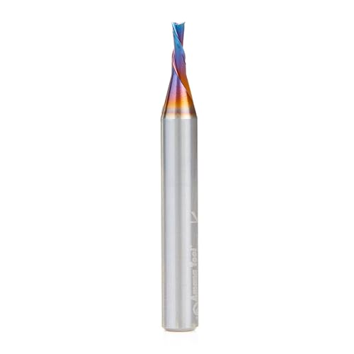 Image of Amana Tool Solid Carbide Spektra Extreme Tool Life Spiral Plunge Router Bit Down-Cut, 46244-K, 3 /32 Dia x 1 /4 CH x 1 /4 Shank 2 Inch L