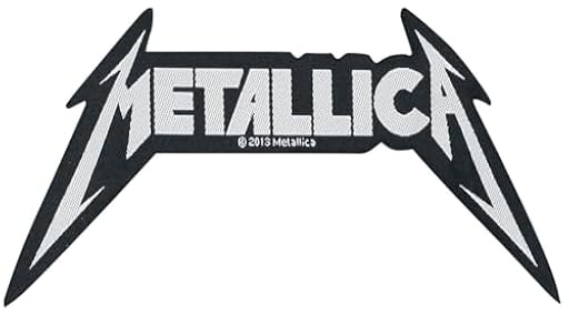 Metallica Shaped Logo Unisex Parche negro-blanco, 100% poliéster, | Ya disponible en tu tienda friki favorita! En mundofriki.es!
