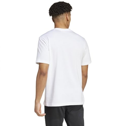 Adidas Herren TECH LINEAR Graphic Tee, White, S Tall – Ansicht 2