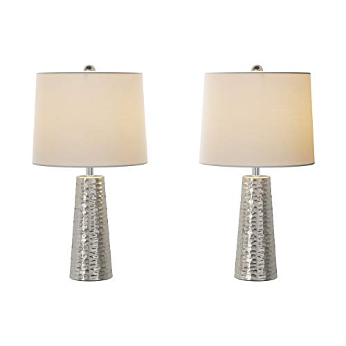 Lavish Home Hammered Metal Lamps Set
