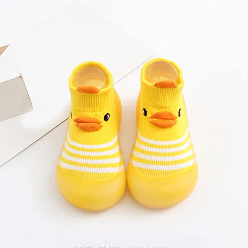 Baby Sneakers Girls Boys Spring and Summer Cute Toddler Shoes Breathable Duck Soft Rubber Sole (Yellow, 6.5 Toddler)3