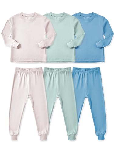 HAPIU Rayon from Bamboo Toddler Pajamas Set, Pjs Baby Kids Girls Boys