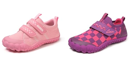 KUBUA Kids Barefoot Shoes Boys Girls Minimalist Zero Drop Sneakers for Tennis Walking Sports Hiking Size 10 Toddler
