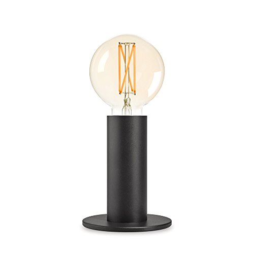 SOL-Lampe à poser variateur tactile ampoule LED Globe Filament Métal H24.5cm Noir Edgar