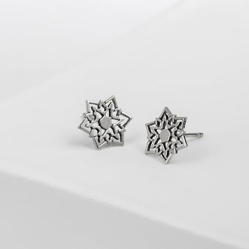 Boma Jewelry Sterling Silver Mandala Star Stud Earrings3