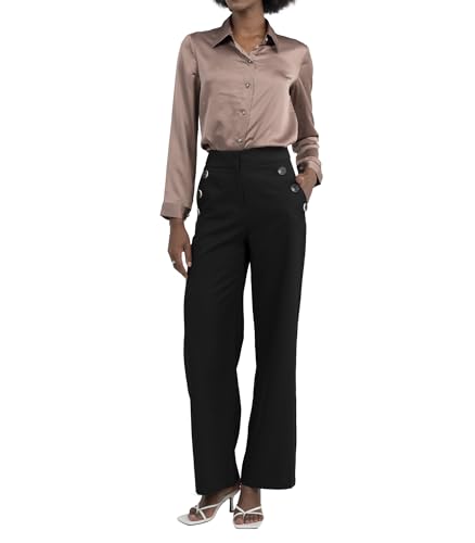 Black Wide Leg Tuytsi Pants for Women, Business Casual Pants, Women's Pants 2025