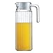 SAVEX Jarra de agua de cristal Frigorífico transparente Jugos de frutas Licores Jarra con tapa 1.2L Capacidad