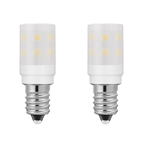 Noobibaba Dryer Light Bulb 120V 10W 15W Replacement 10 Watt Equivalent WE05X20431 WP22002263 Appliance Bulb E12 Candelabra Base 2W 200lm Not Dimmable Daylight White 2-Count