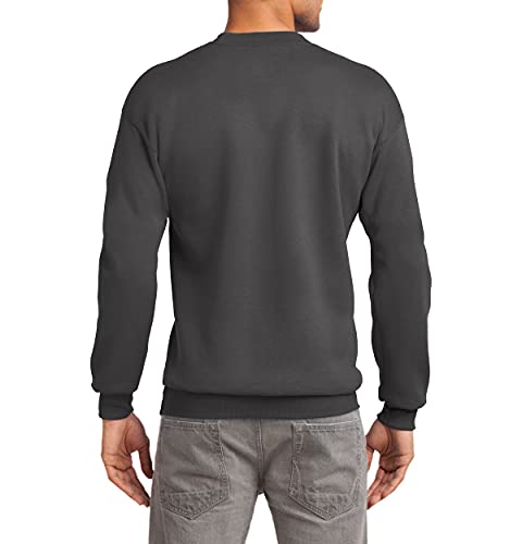 Justblanks Fleece Sweatshirt For Men Tall Men’s Sweatshirt Crewneck Sweatshirt Relaxed-Fit Pullover Sweatshirt - Charcoal - Xlt #TOP1