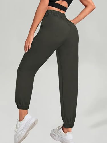 Image of LERIYA Fashion Women's Joggers - Soft High Waist Straight Fit Pants | Comfortable Polylyrca Trousers Travel