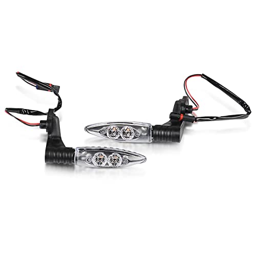 QOHFLD Clignotant Moto Indicateur de Clignotant à LED arrière de Moto, pour BMW F650GS F700GS F800GS ADV Adventure F800R F800GT F800R F800ST Cover