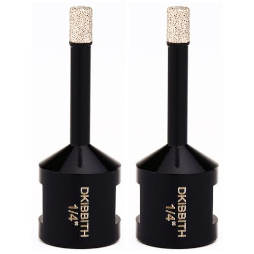 DKIBBITH 2-Piece 1/4 Inch Dry Diamond Core Drill Bit