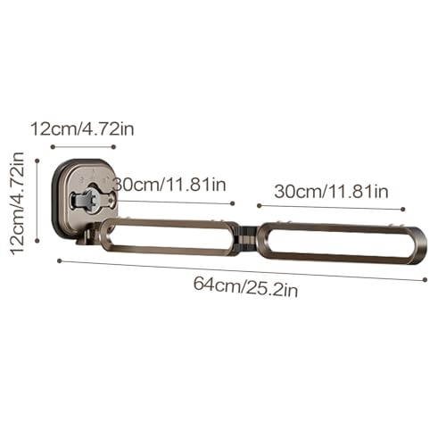 Cintre à linge pliant rotatif haut de gamme en aluminium rétractable - 6