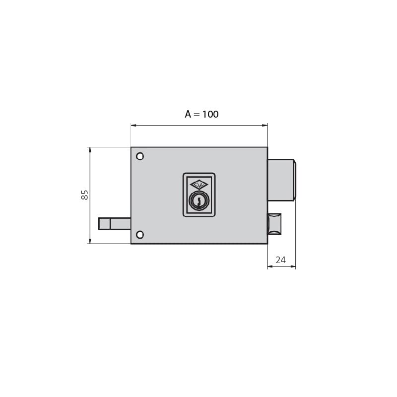 Cerradura CVL 1125AR10D/1. Derecha. Esmalte.