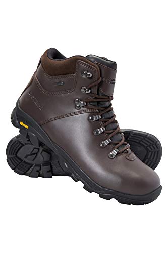 Mountain Warehouse Brecon Mens Waterproof Vibram Hiking Boots Brown 8 M US Men